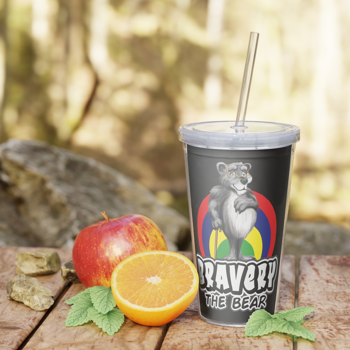 Bravery Plastic Tumbler with Straw