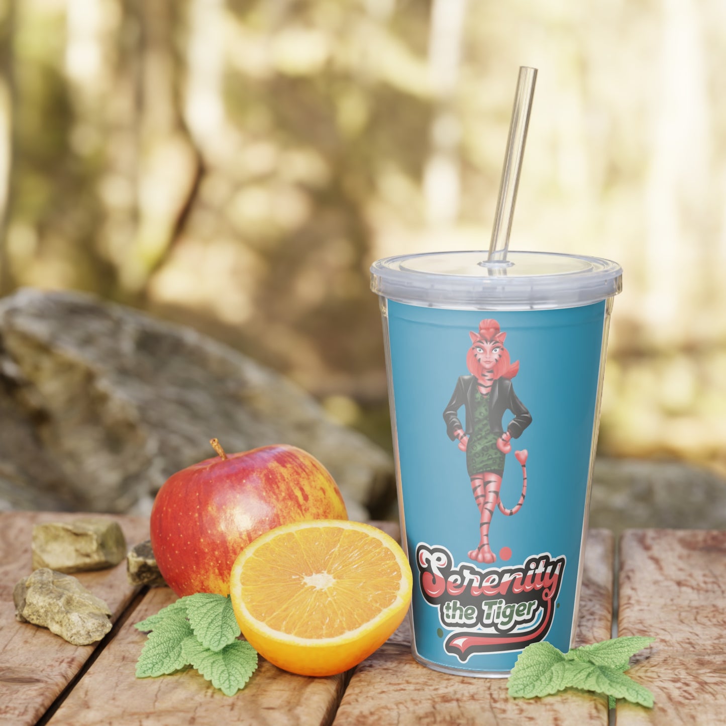 Serenity Plastic Tumbler with Straw