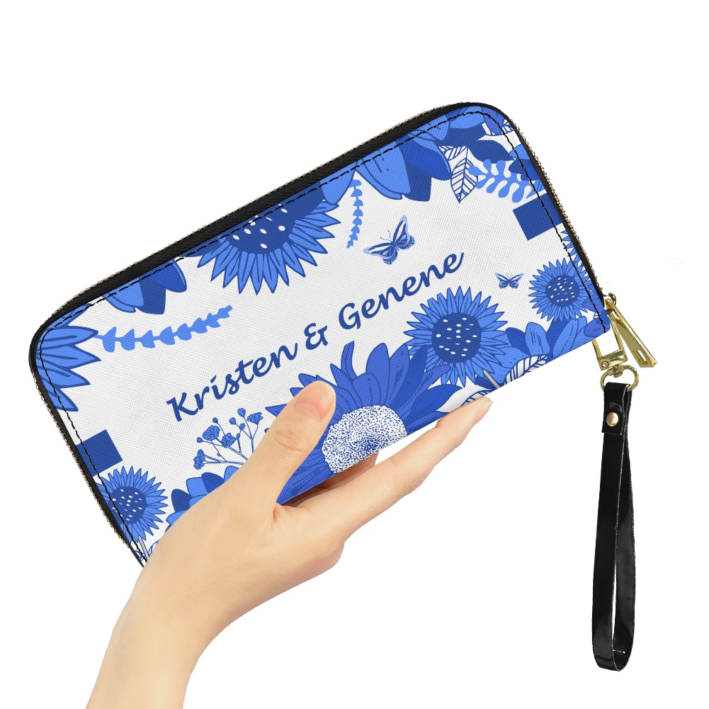 K & G original Royal Blue and white Floral Bag w/Wallet