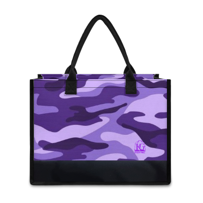 K & G Purple Camouflage Dress with a Tote Bag