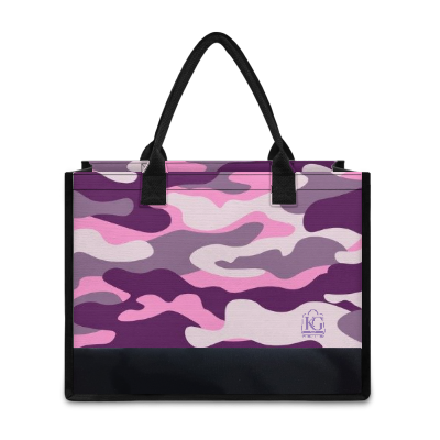 K & G Pink and Purple Camouflage Dress with a Tote Bag
