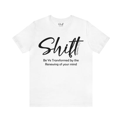 Shift Unisex Short Sleeve Tee black text