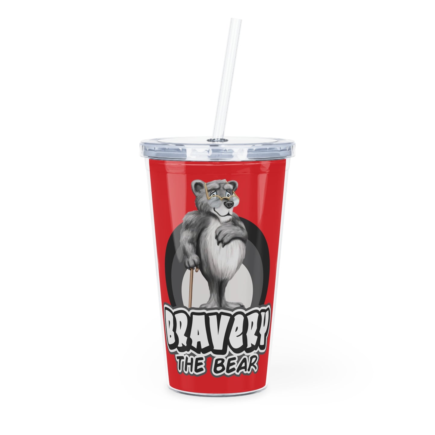 Bravery Plastic Tumbler with Straw