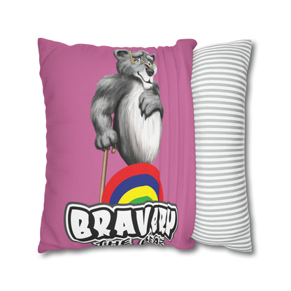 Bravery Spun Polyester Square Pillow Case