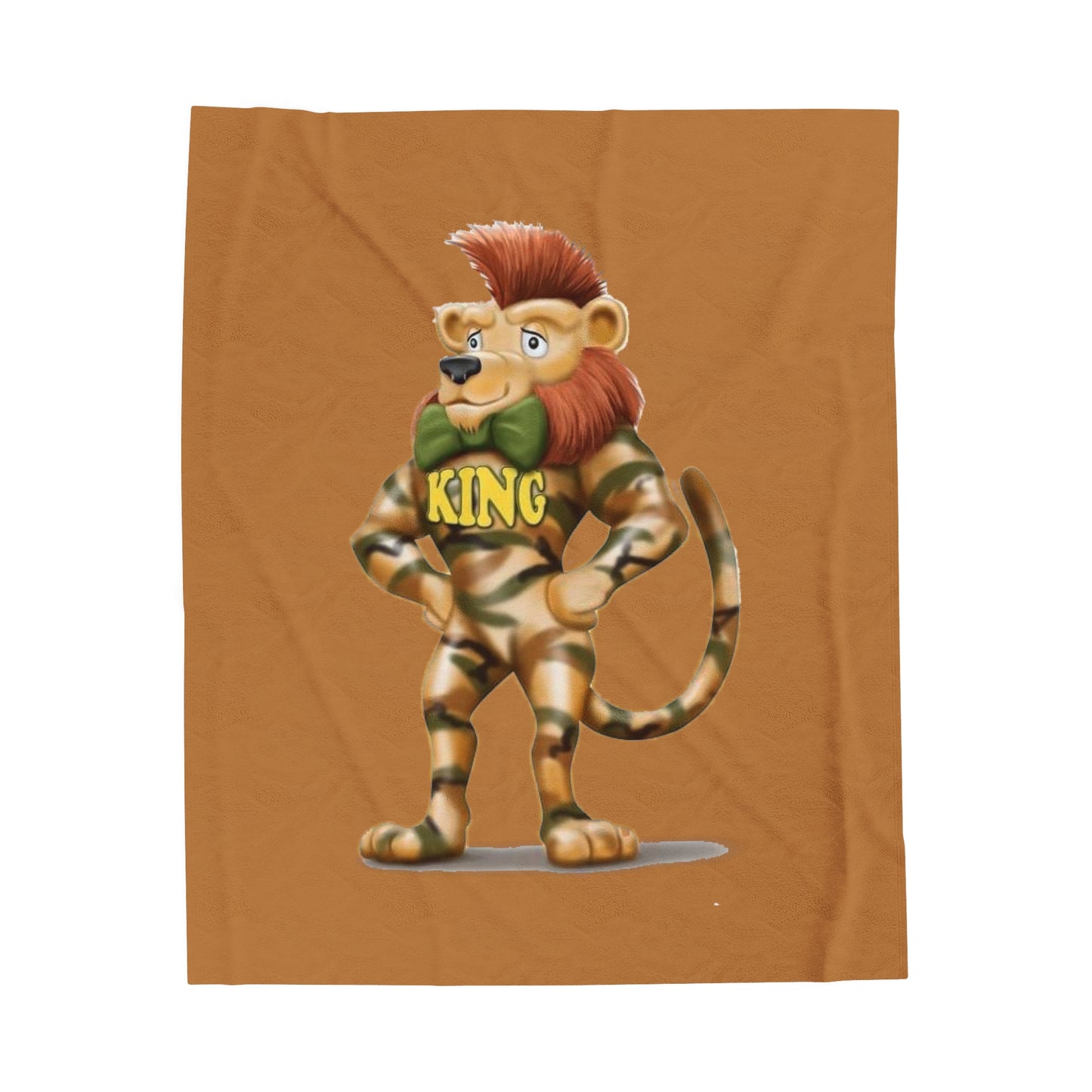 King Lucky Lion Velveteen Plush Blanket