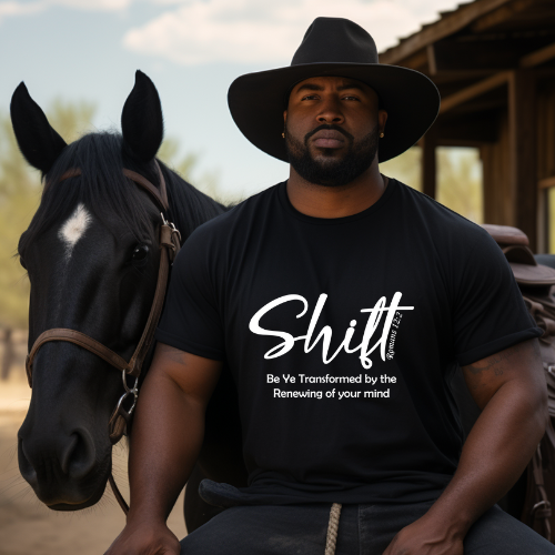 Shift Unisex Short Sleeve Tee white text