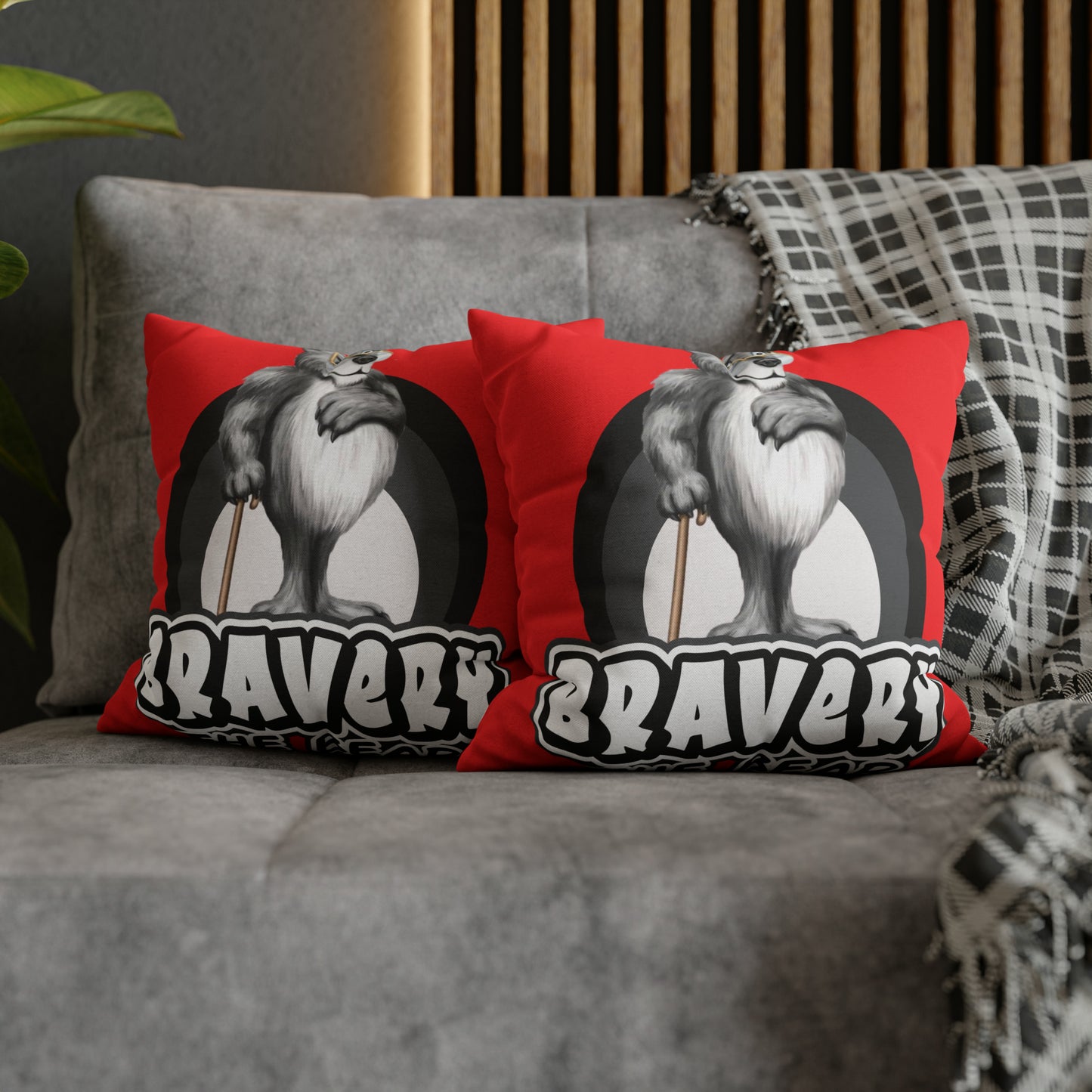 Bravery Spun Polyester Square Pillow Case