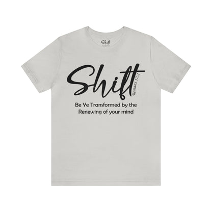 Shift Unisex Short Sleeve Tee black text
