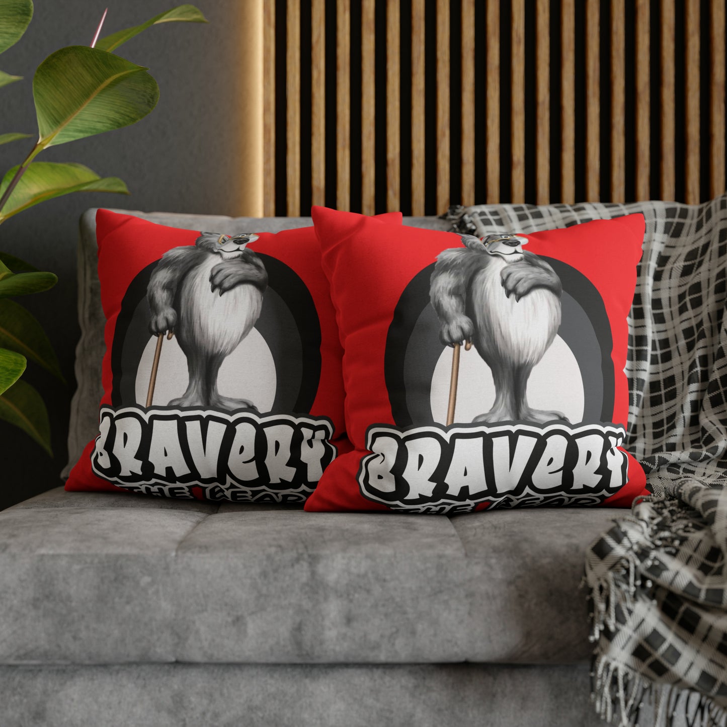 Bravery Spun Polyester Square Pillow Case