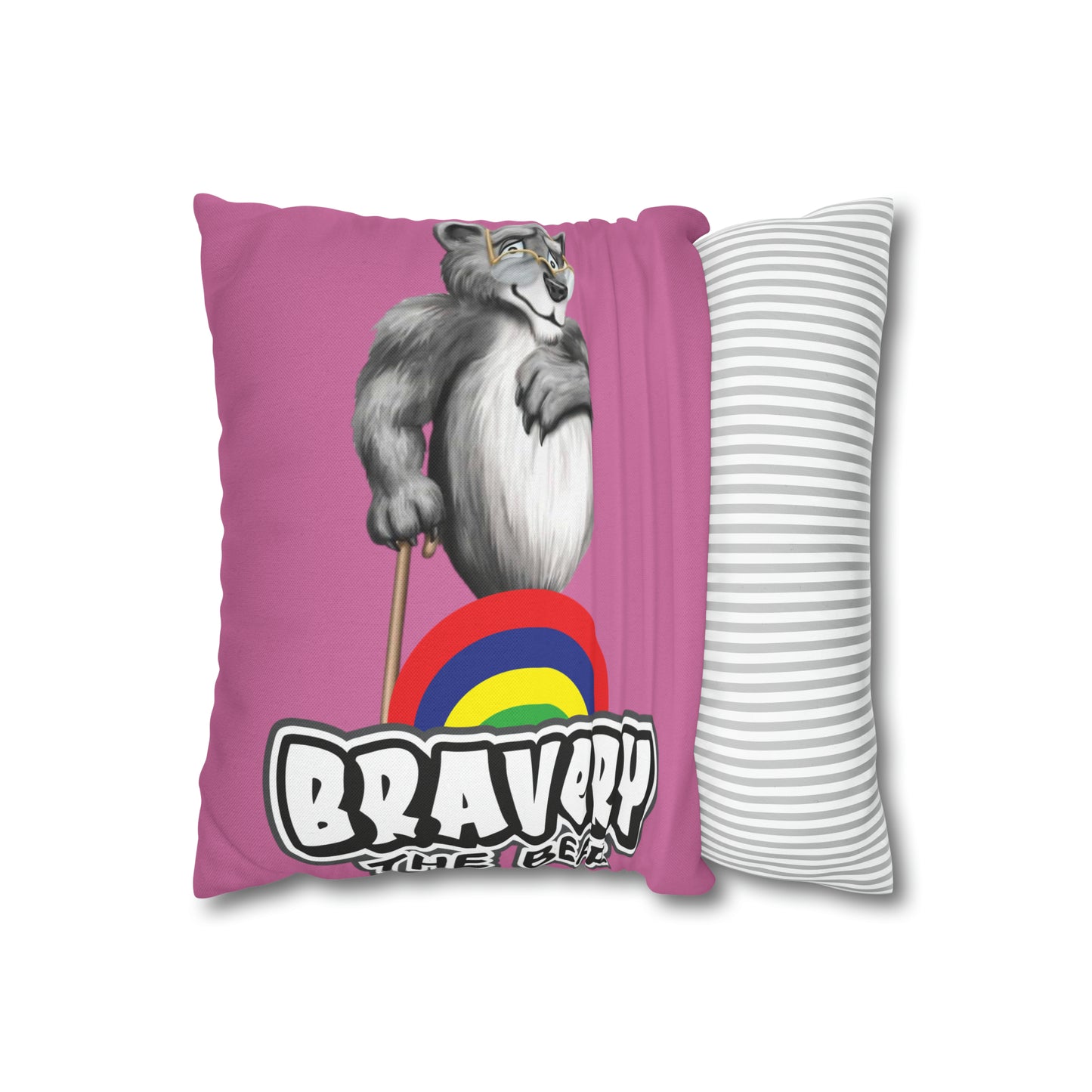 Bravery Spun Polyester Square Pillow Case