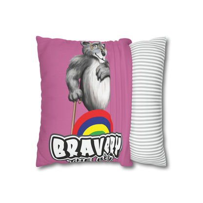 Bravery Spun Polyester Square Pillow Case