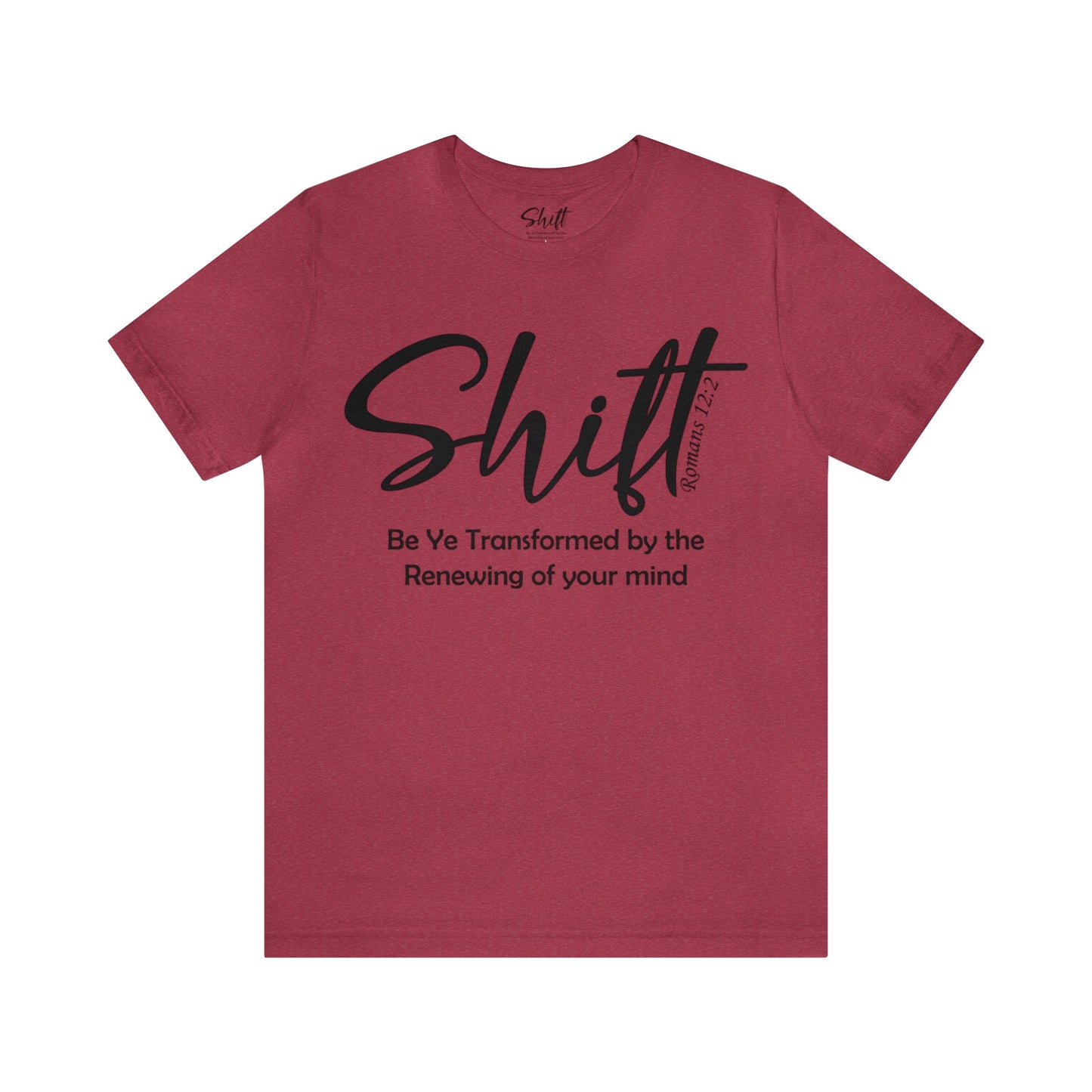 Shift Unisex Short Sleeve Tee black text