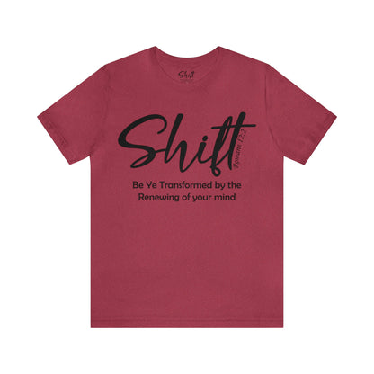 Shift Unisex Short Sleeve Tee black text