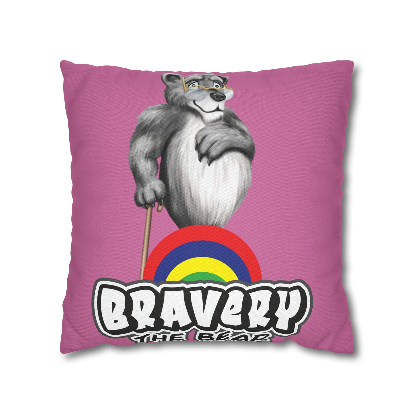 Bravery Spun Polyester Square Pillow Case