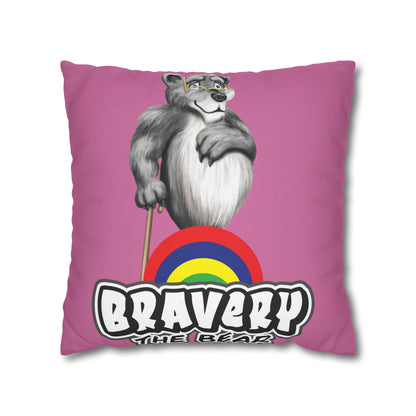 Bravery Spun Polyester Square Pillow Case