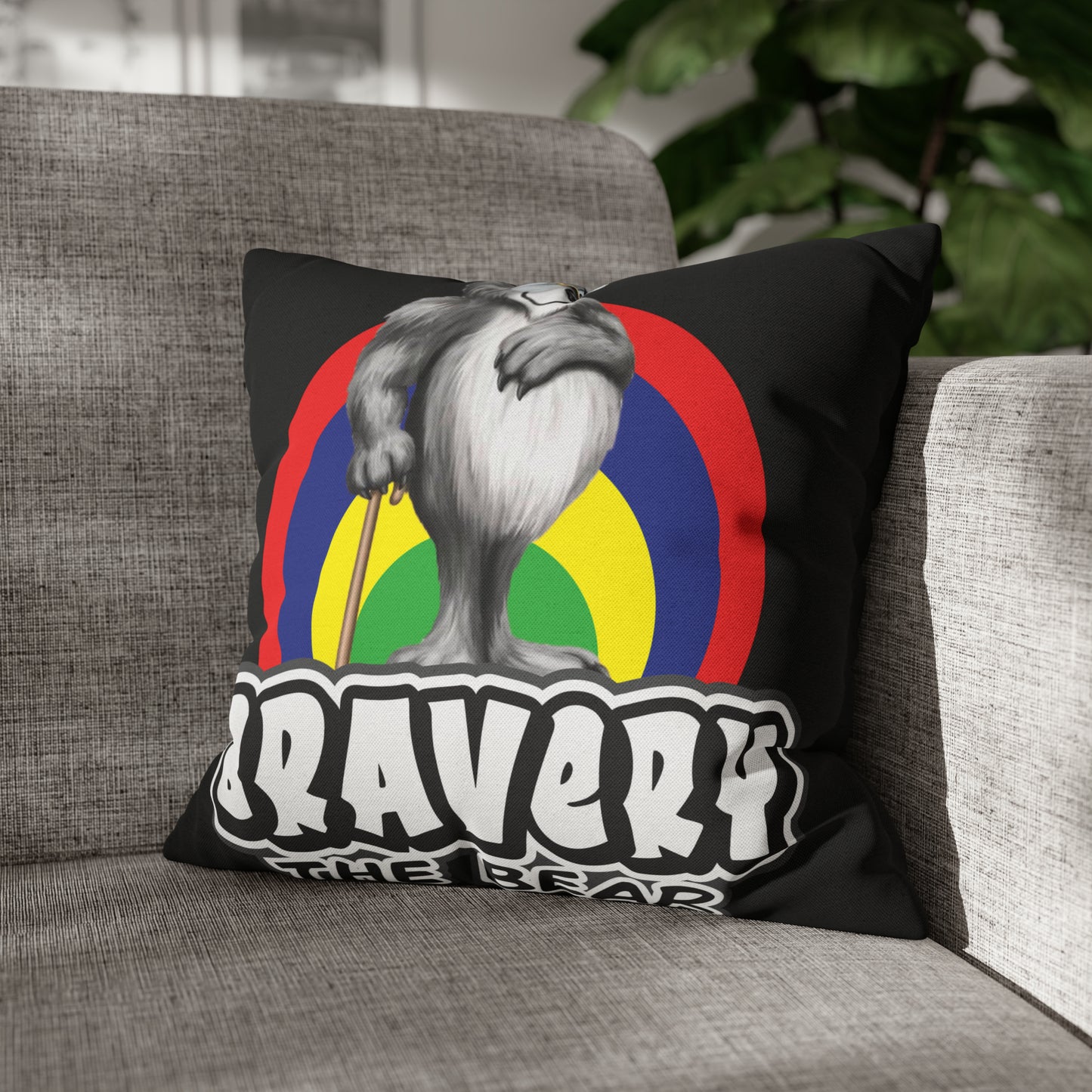 Bravery Spun Polyester Square Pillow Case