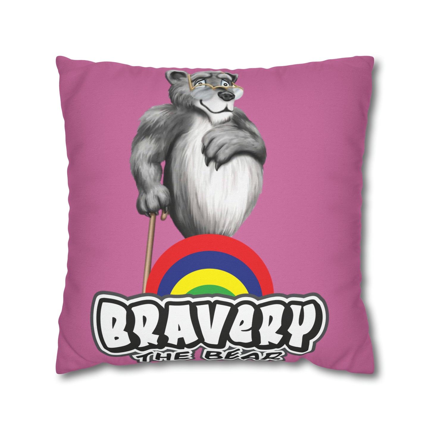 Bravery Spun Polyester Square Pillow Case