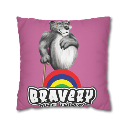 Bravery Spun Polyester Square Pillow Case