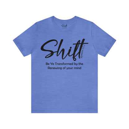Shift Unisex Short Sleeve Tee black text