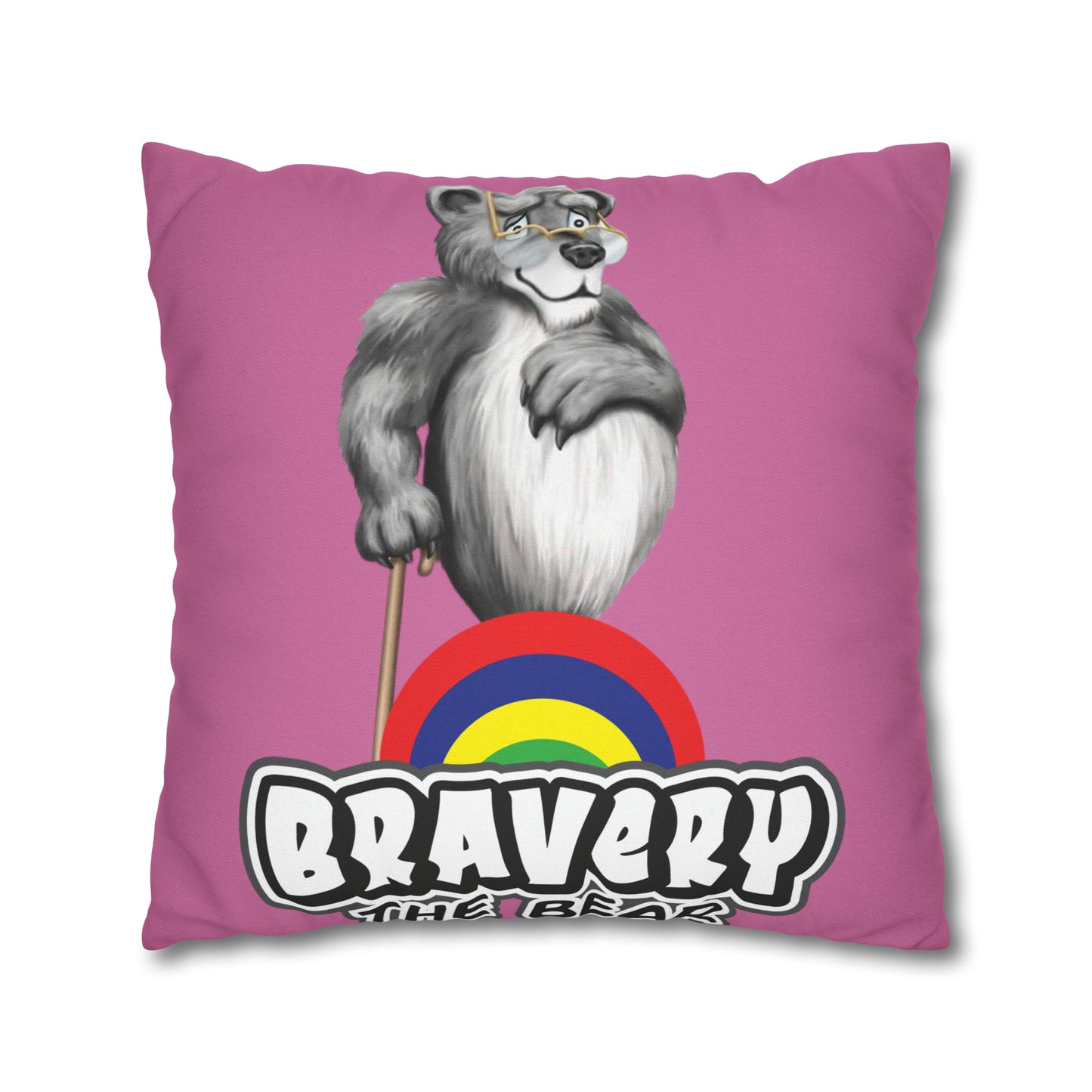 Bravery Spun Polyester Square Pillow Case