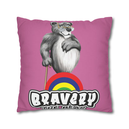 Bravery Spun Polyester Square Pillow Case