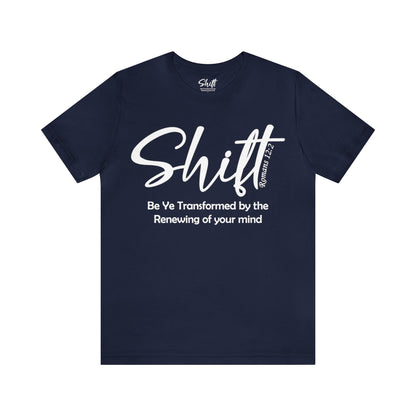 Shift Unisex Short Sleeve Tee white text
