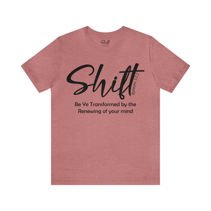 Shift Unisex Short Sleeve Tee black text
