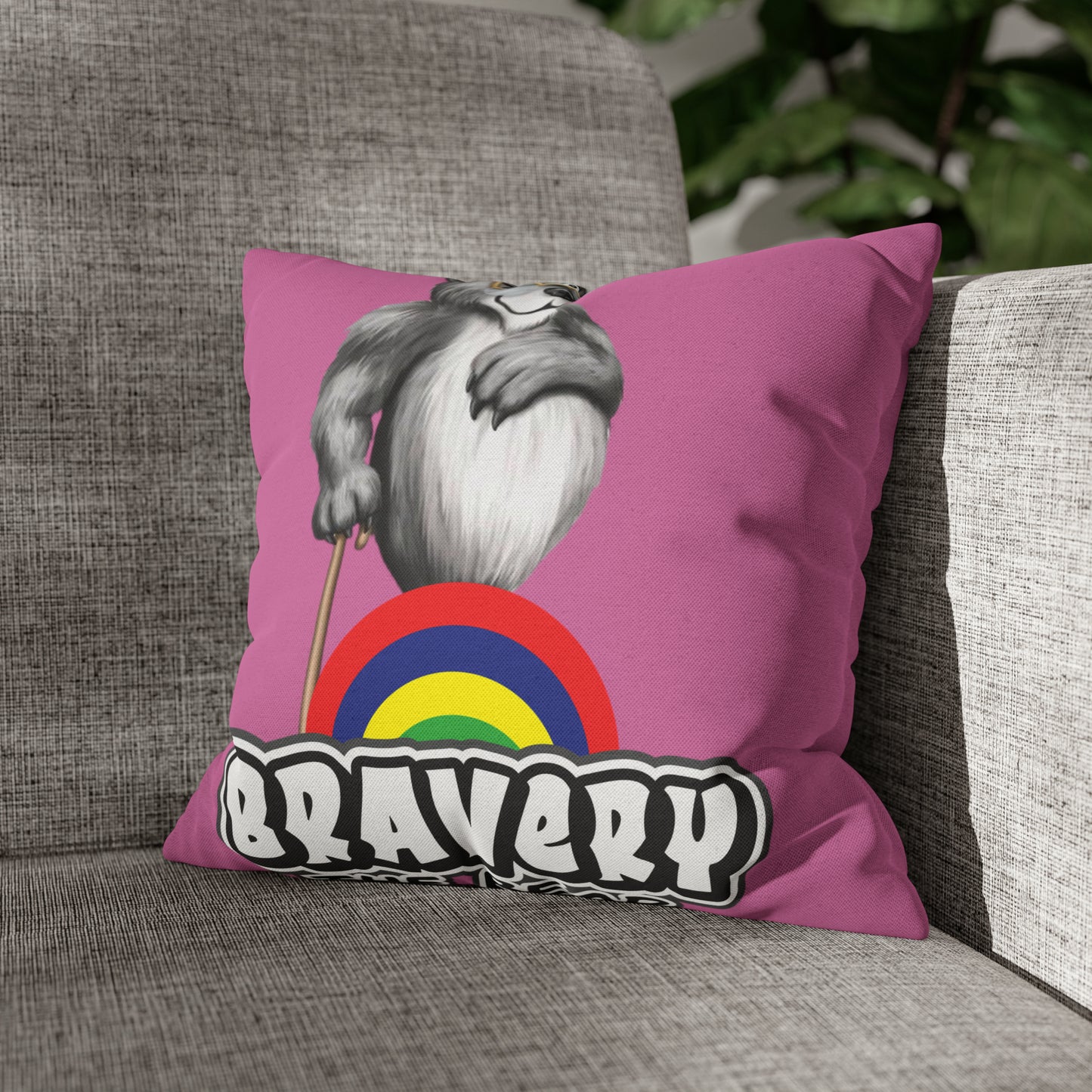 Bravery Spun Polyester Square Pillow Case