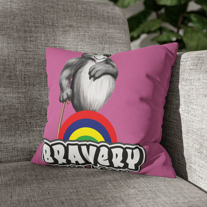 Bravery Spun Polyester Square Pillow Case