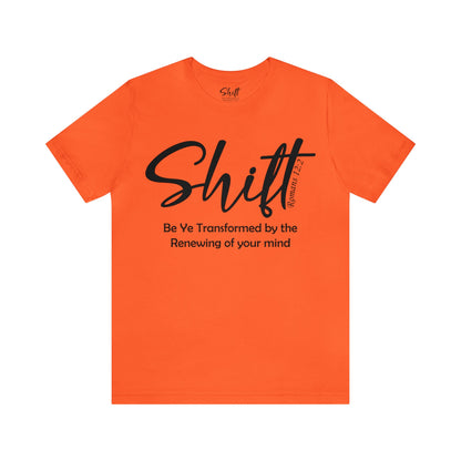 Shift Unisex Short Sleeve Tee black text