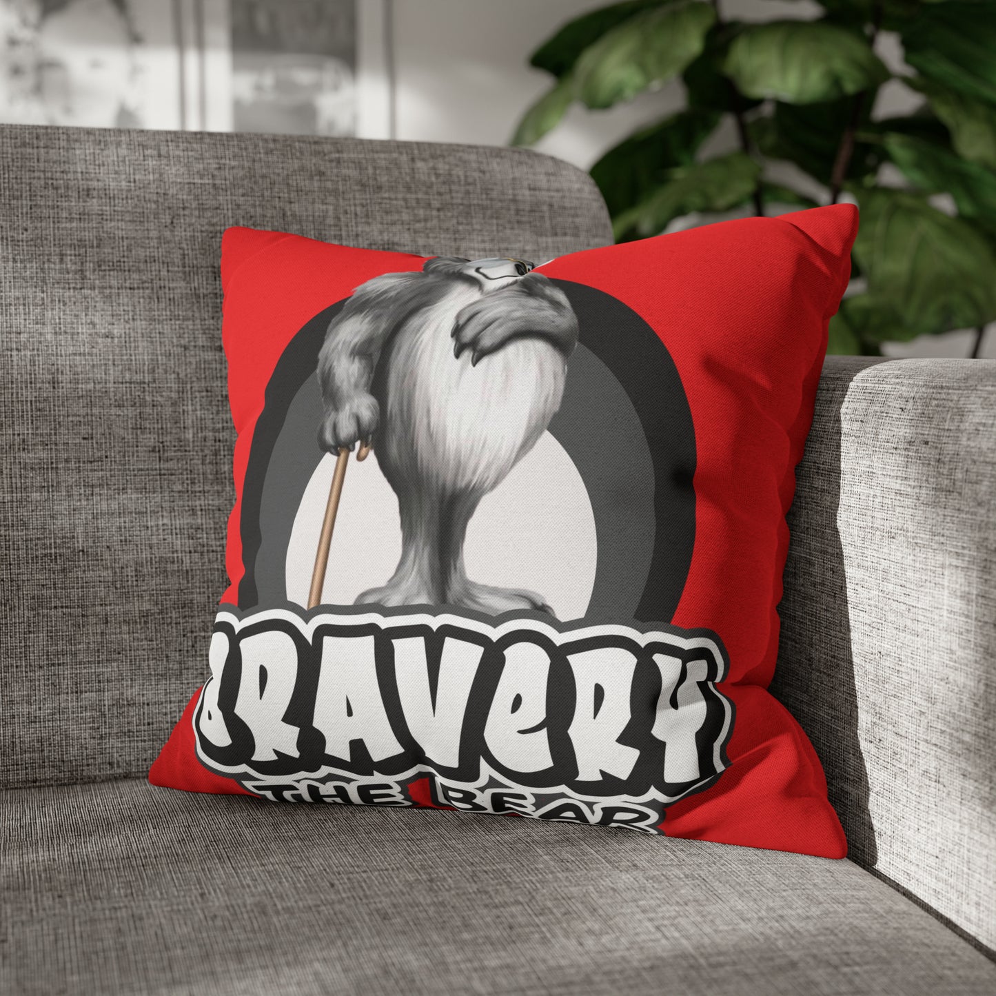 Bravery Spun Polyester Square Pillow Case