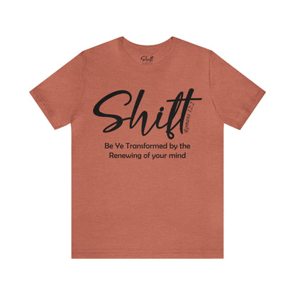 Shift Unisex Short Sleeve Tee black text