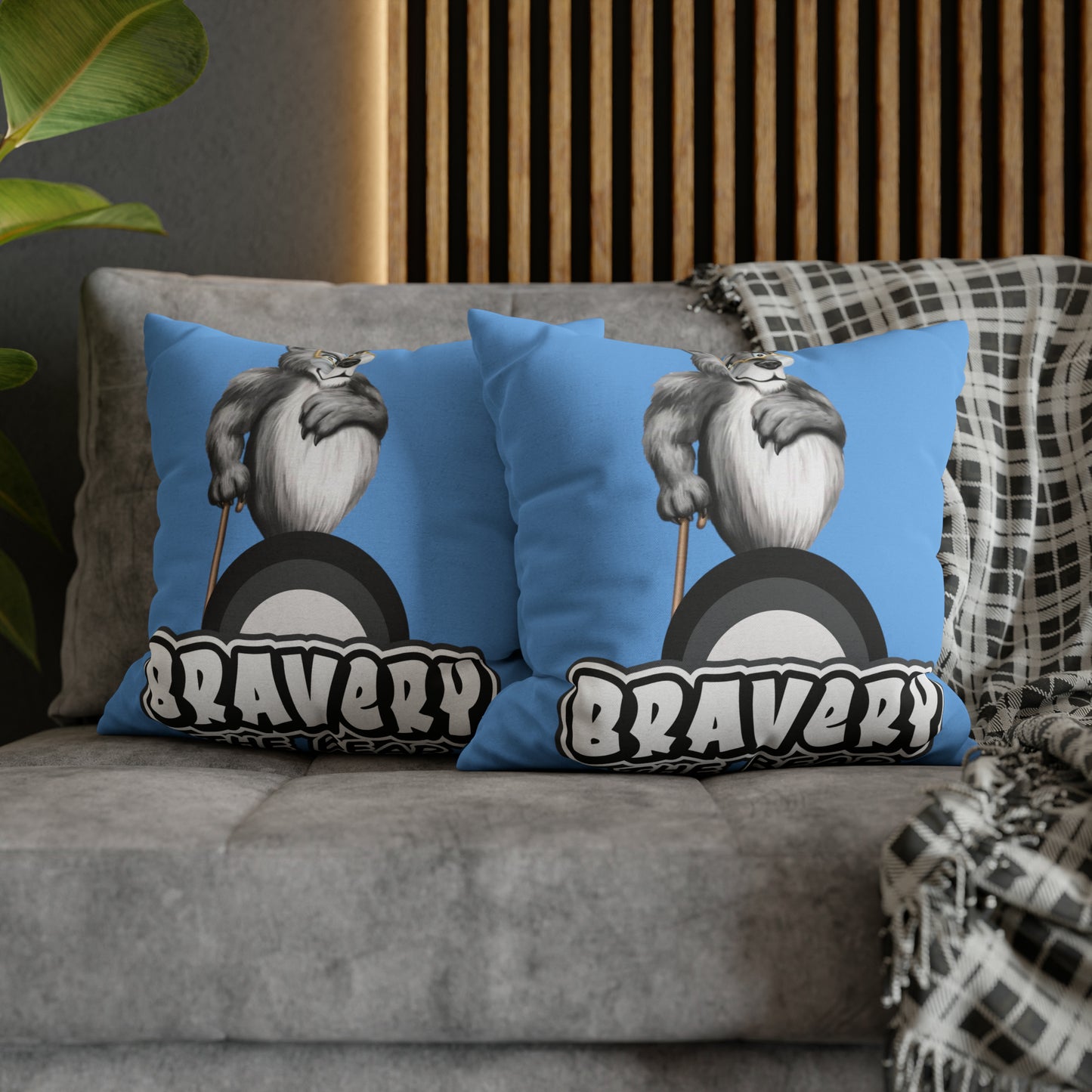 Bravery Spun Polyester Square Pillow Case