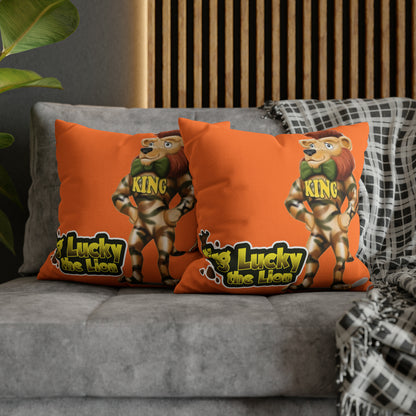 King Lucky Lion Spun Polyester Square Pillow Case