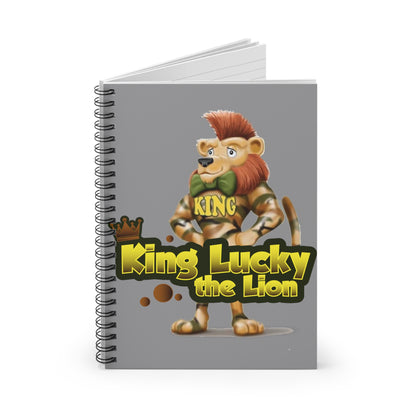 King Lucky Lion Spiral Notebook - Ruled Line
