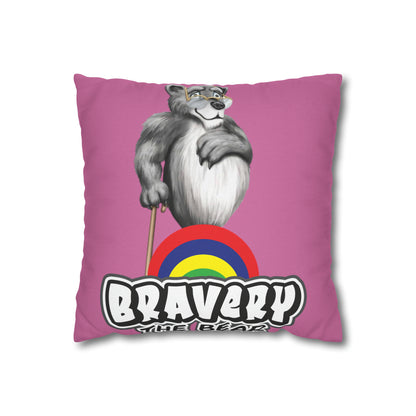 Bravery Spun Polyester Square Pillow Case