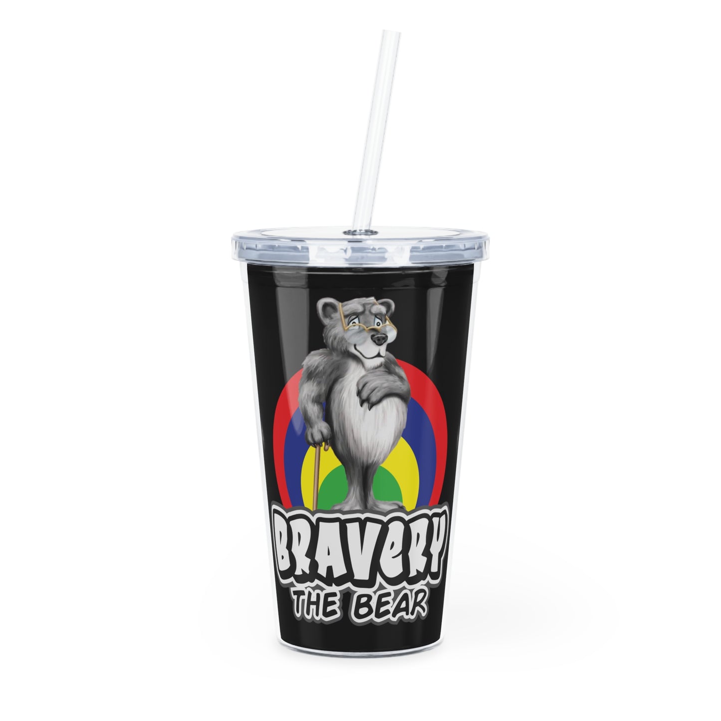 Bravery Plastic Tumbler with Straw