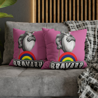 Bravery Spun Polyester Square Pillow Case