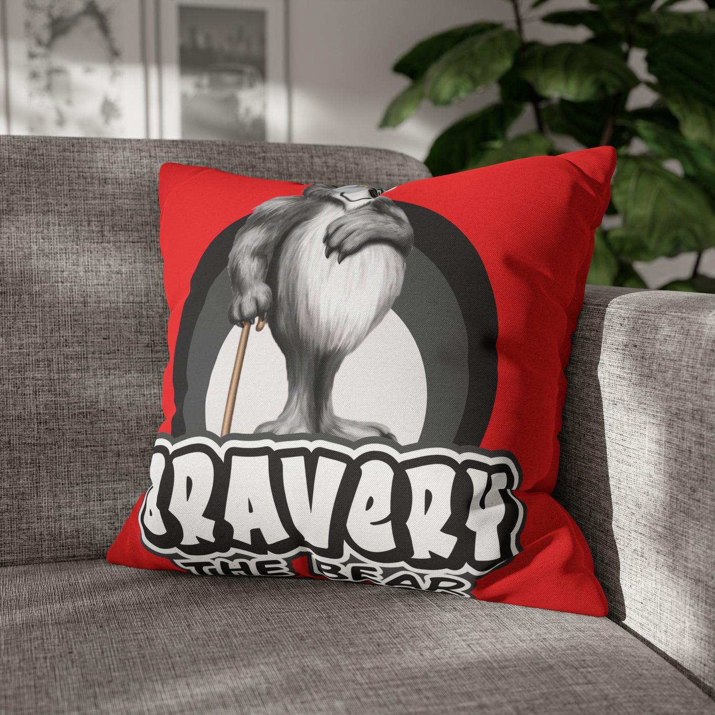 Bravery Spun Polyester Square Pillow Case