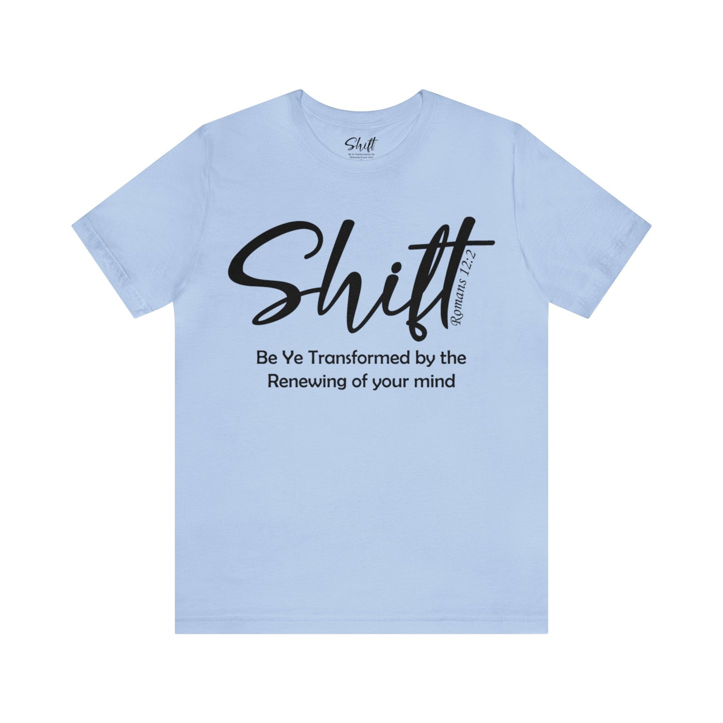 Shift Unisex Short Sleeve Tee black text