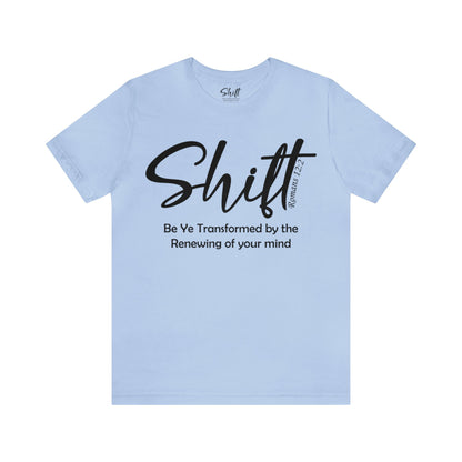 Shift Unisex Short Sleeve Tee black text
