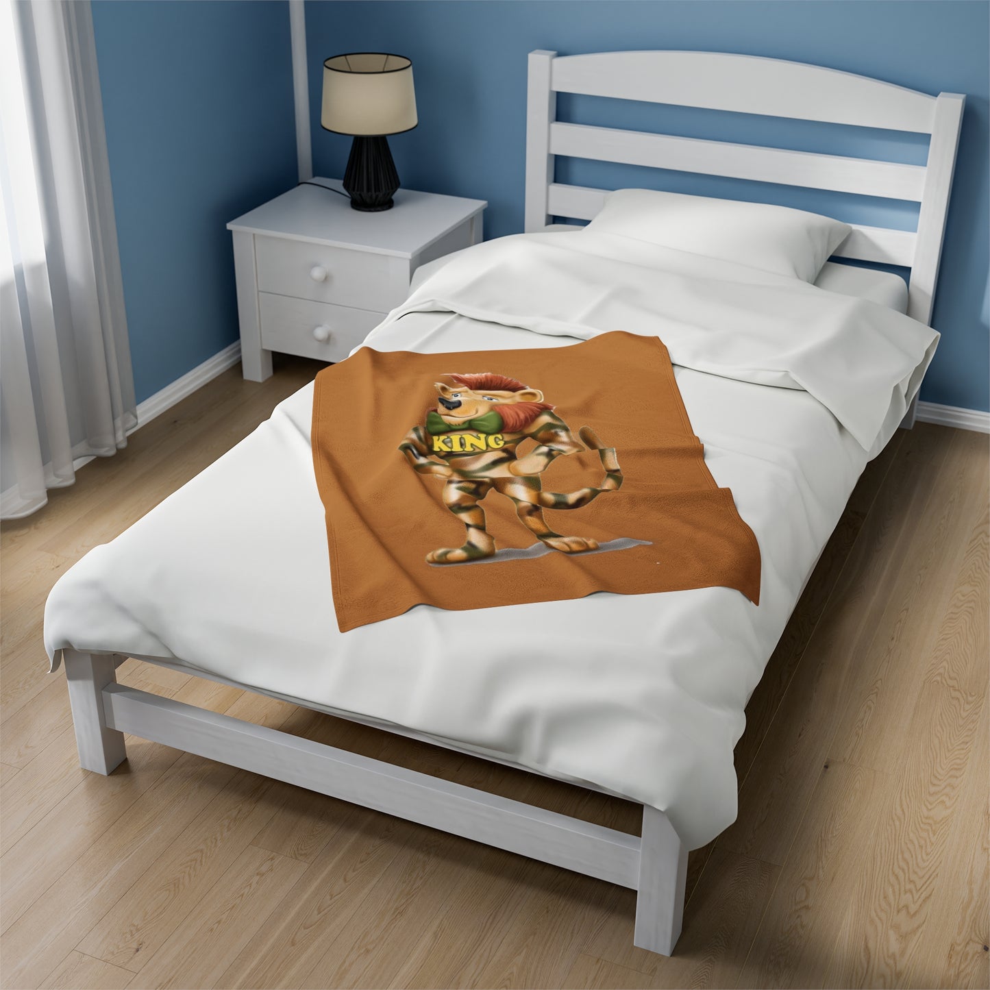 King Lucky Lion Velveteen Plush Blanket