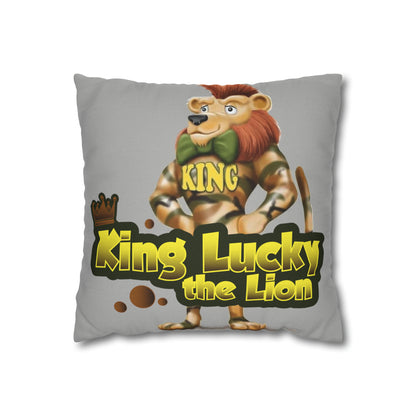 King Lucky Lion Spun Polyester Square Pillow Case