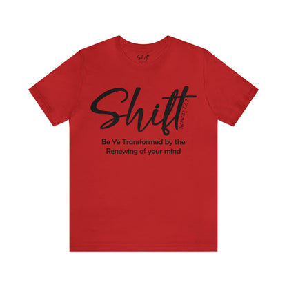 Shift Unisex Short Sleeve Tee black text