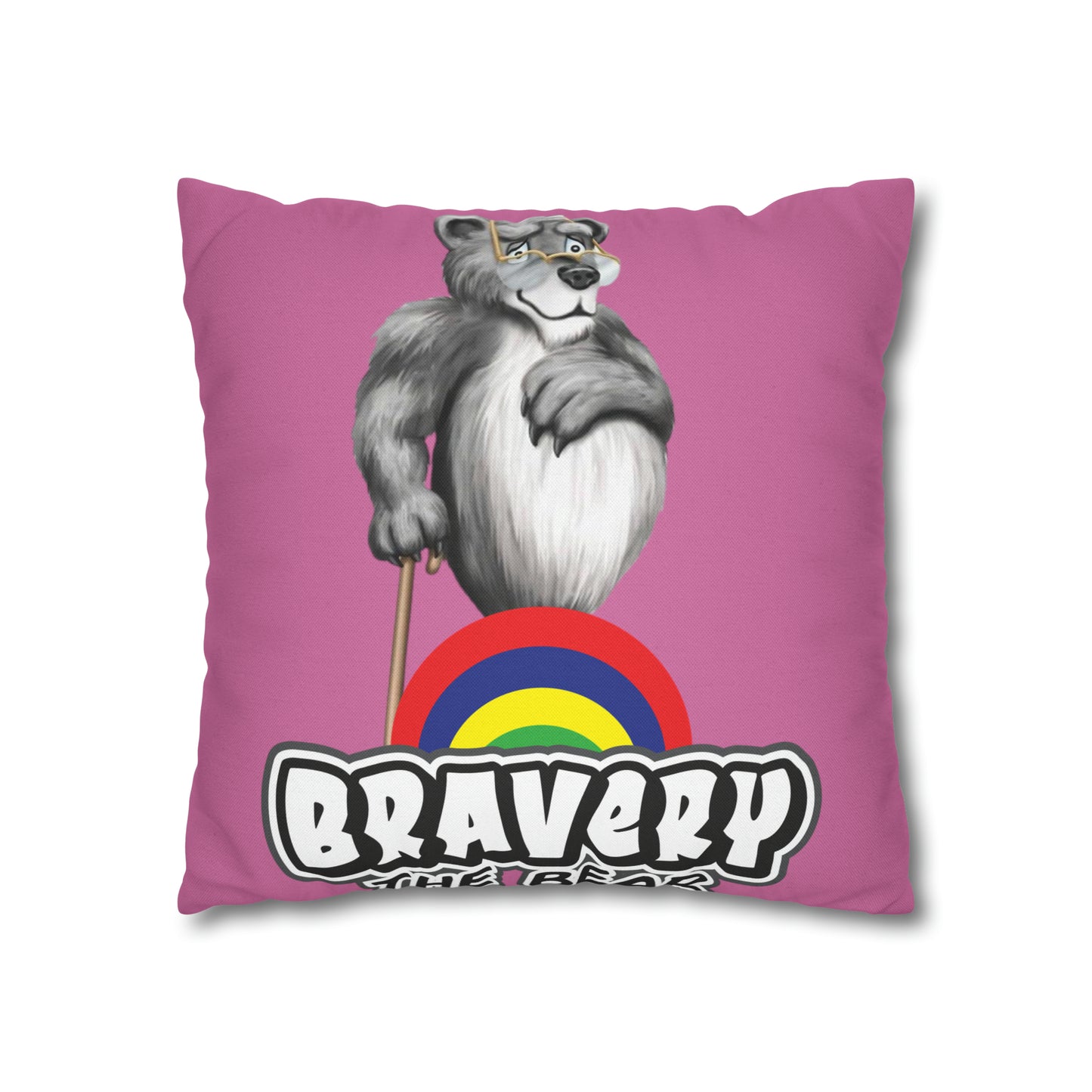 Bravery Spun Polyester Square Pillow Case