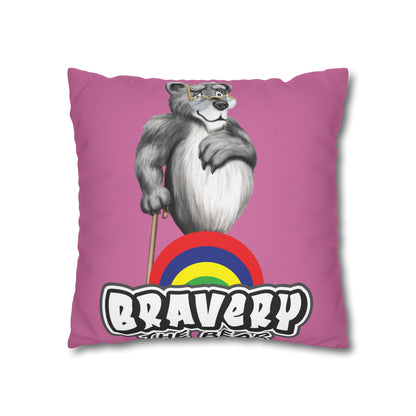 Bravery Spun Polyester Square Pillow Case