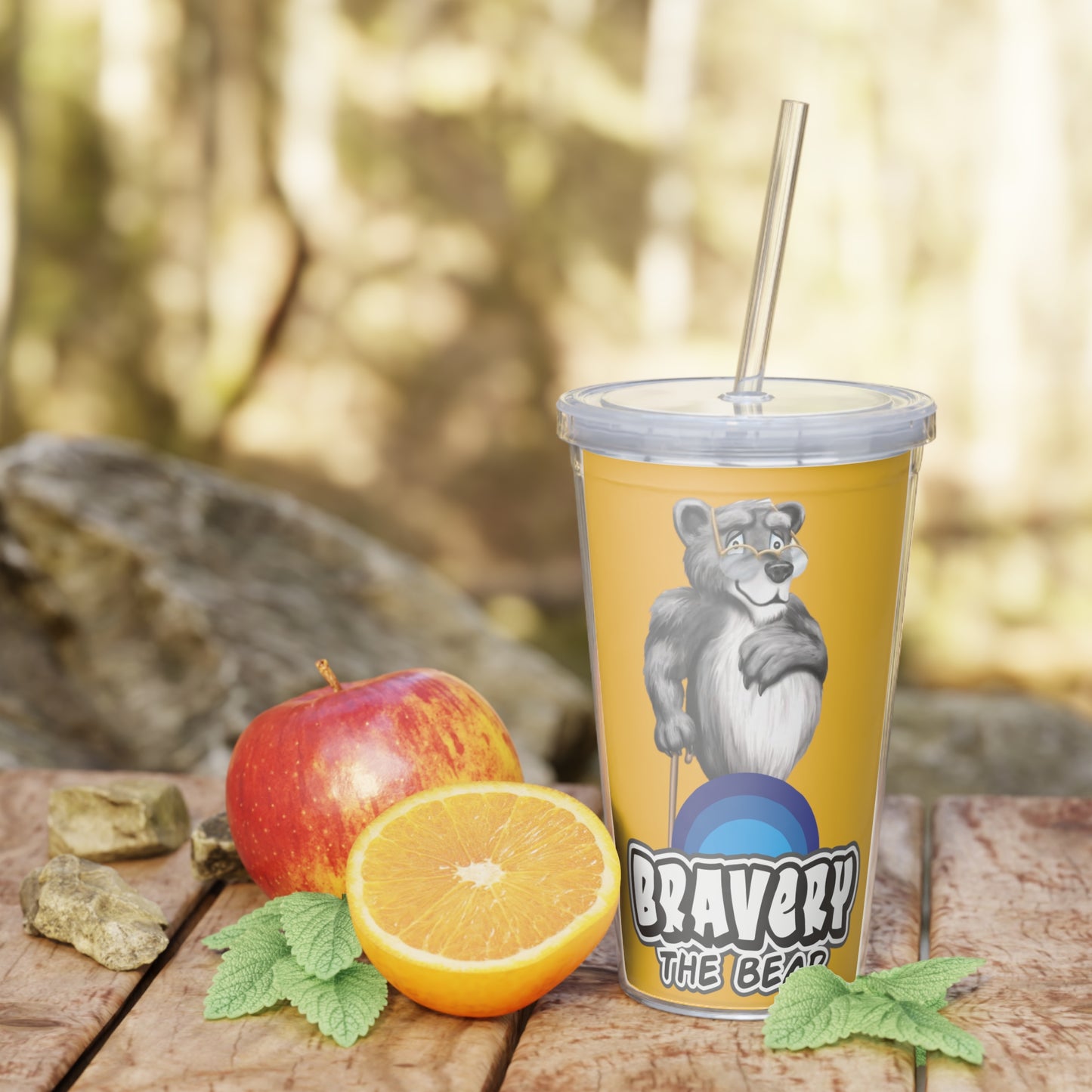 Bravery Plastic Tumbler with Straw