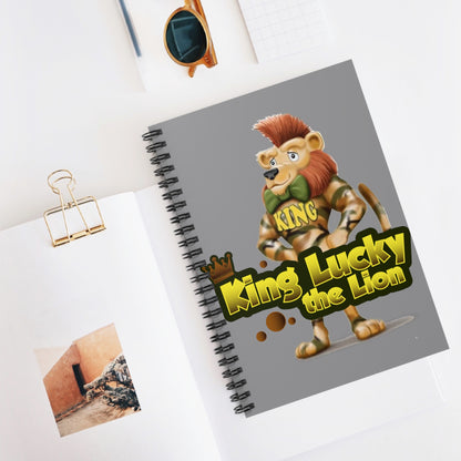 King Lucky Lion Spiral Notebook - Ruled Line