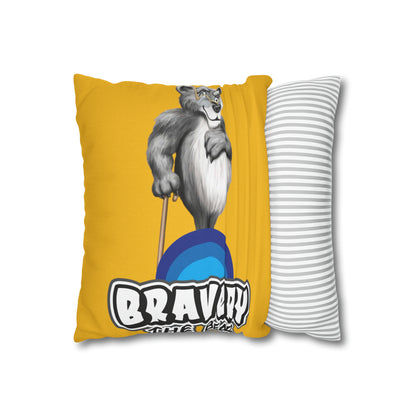 Bravery Spun Polyester Square Pillow Case