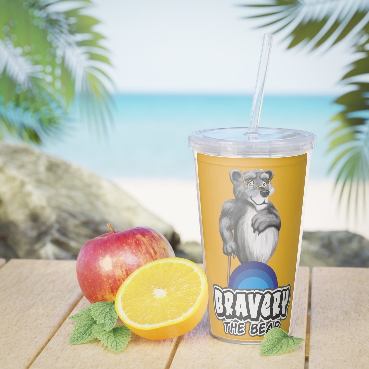 Bravery Plastic Tumbler with Straw
